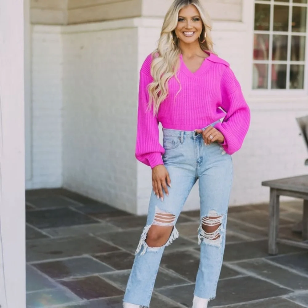 Magenta sweater - Picture 4 of 8